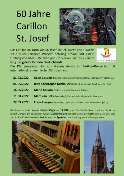 Plakat Konzerte 60 Jahre Carillon