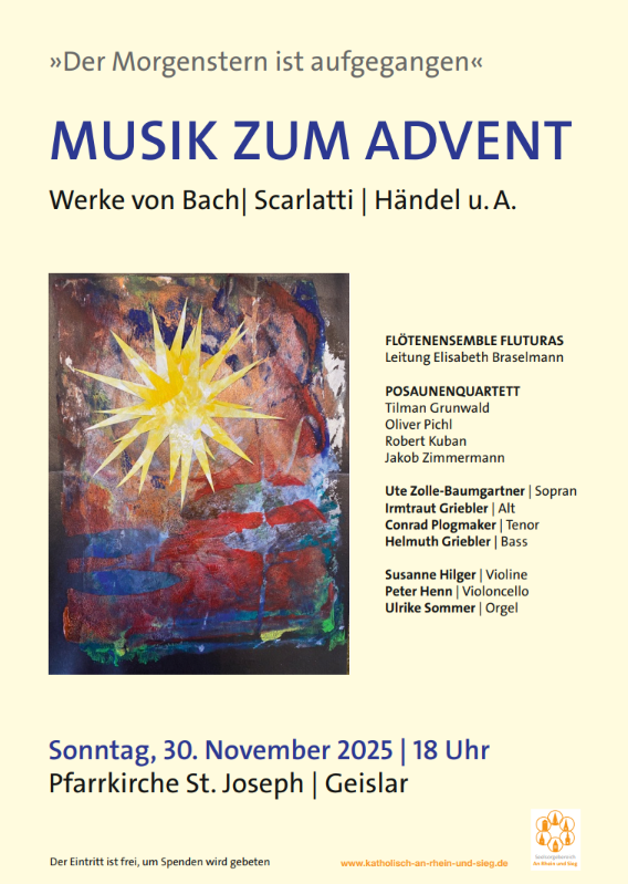 Plakat Musik zum Advent